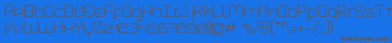 AviddynRegular Font – Brown Fonts on Blue Background