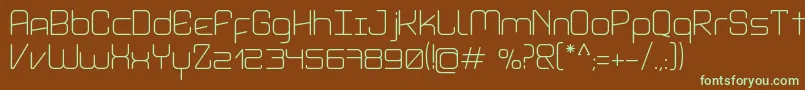 AviddynRegular Font – Green Fonts on Brown Background