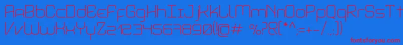 AviddynRegular Font – Red Fonts on Blue Background