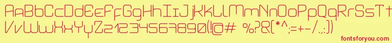 AviddynRegular-fontti – punaiset fontit keltaisella taustalla