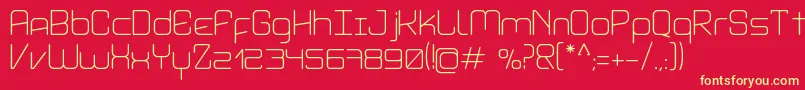 AviddynRegular Font – Yellow Fonts on Red Background