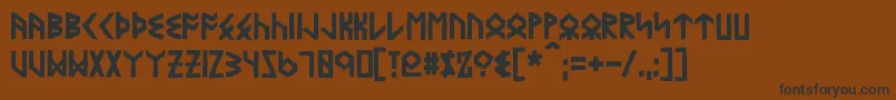 EyvindrBold Font – Black Fonts on Brown Background
