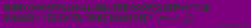 EyvindrBold-Schriftart – Schwarze Schriften auf violettem Hintergrund