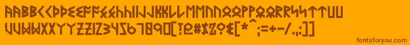 EyvindrBold Font – Brown Fonts on Orange Background