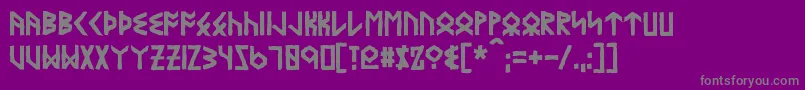 EyvindrBold Font – Gray Fonts on Purple Background