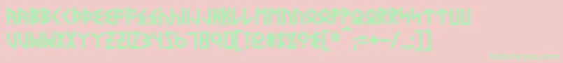 EyvindrBold Font – Green Fonts on Pink Background