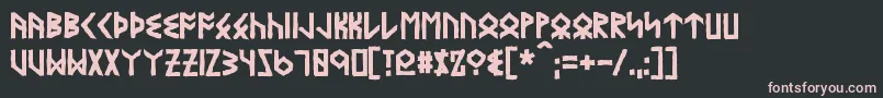 EyvindrBold Font – Pink Fonts on Black Background