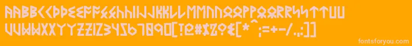 EyvindrBold Font – Pink Fonts on Orange Background