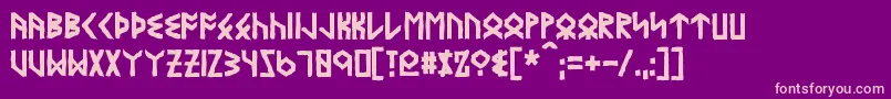 EyvindrBold Font – Pink Fonts on Purple Background