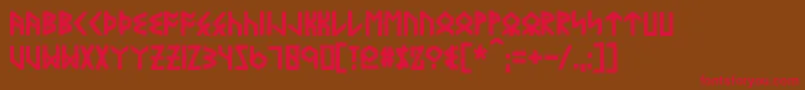 EyvindrBold Font – Red Fonts on Brown Background