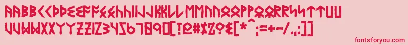 EyvindrBold Font – Red Fonts on Pink Background