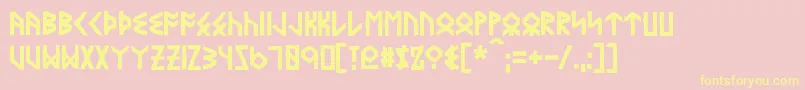 EyvindrBold Font – Yellow Fonts on Pink Background