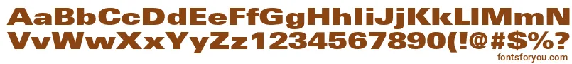 Weitere Informationen zur NovaUltraExpandedSsiExtraBlackExpanded-Schriftart NovaUltraExpandedSsiExtraBlackExpanded-Schriftart – Braune Schriften auf weißem Hintergrund