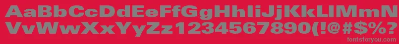 NovaUltraExpandedSsiExtraBlackExpanded-Schriftart – Graue Schriften auf rotem Hintergrund