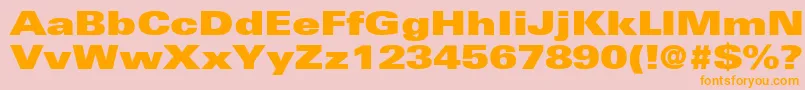 NovaUltraExpandedSsiExtraBlackExpanded Font – Orange Fonts on Pink Background