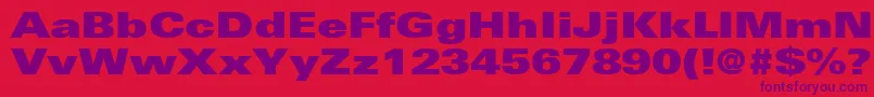 NovaUltraExpandedSsiExtraBlackExpanded Font – Purple Fonts on Red Background
