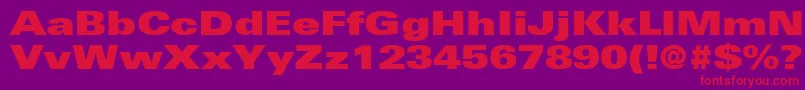 NovaUltraExpandedSsiExtraBlackExpanded Font – Red Fonts on Purple Background