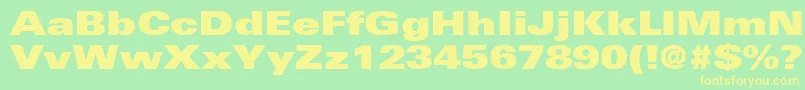 NovaUltraExpandedSsiExtraBlackExpanded Font – Yellow Fonts on Green Background