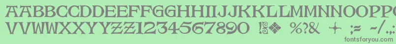 Magda Font – Gray Fonts on Green Background