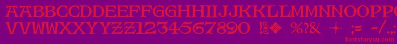 Magda Font – Red Fonts on Purple Background