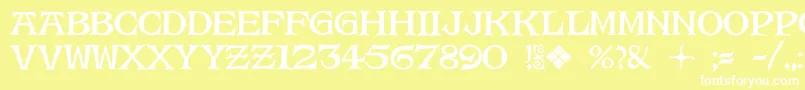 Magda Font – White Fonts on Yellow Background