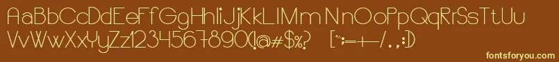 SaySomething2012-fontti – keltaiset fontit ruskealla taustalla