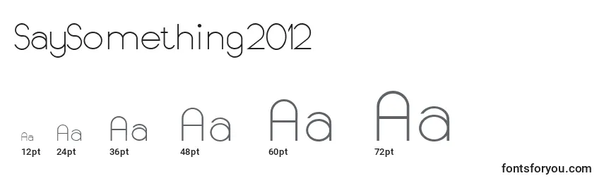 SaySomething2012 Font Sizes