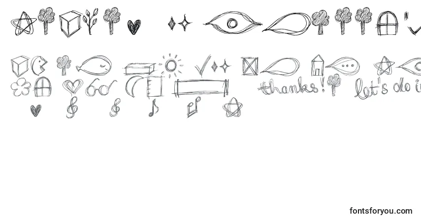 Czcionka GoAroundTheBooksSymbols – alfabet, cyfry, specjalne znaki