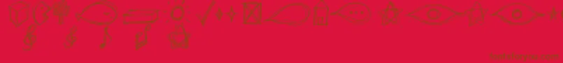 GoAroundTheBooksSymbols Font – Brown Fonts on Red Background