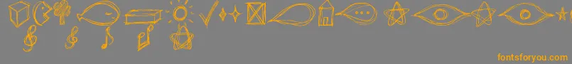 GoAroundTheBooksSymbols Font – Orange Fonts on Gray Background