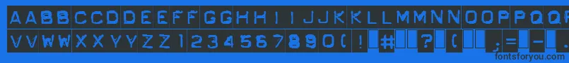 OrdnerN Font – Black Fonts on Blue Background