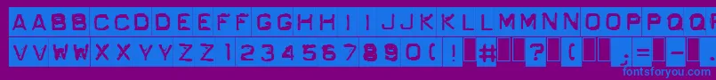 フォントOrdnerN – 紫色の背景に青い文字