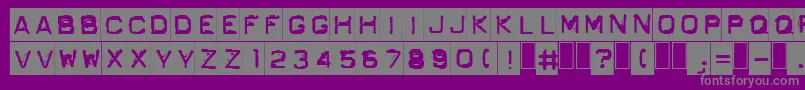 Шрифт OrdnerN – серые шрифты на фиолетовом фоне