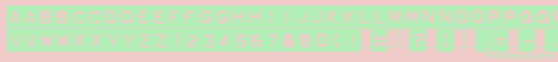 OrdnerN Font – Green Fonts on Pink Background