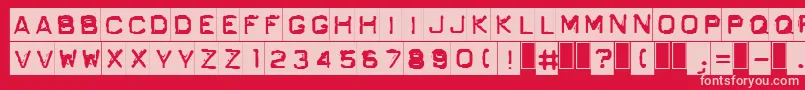 OrdnerN Font – Pink Fonts on Red Background