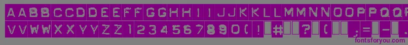 Шрифт OrdnerN – фиолетовые шрифты на сером фоне