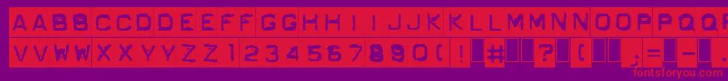 OrdnerN Font – Red Fonts on Purple Background