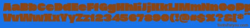 DueraExpablacPersonal Font – Brown Fonts on Blue Background