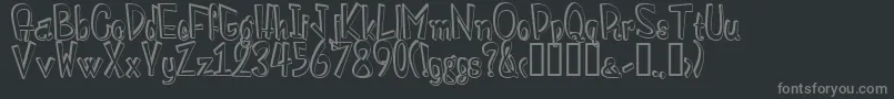 MonstroulaShadowTtDarkShadow1.0 Font – Gray Fonts on Black Background