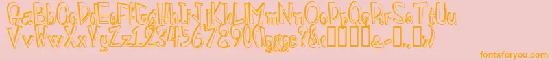 MonstroulaShadowTtDarkShadow1.0 Font – Orange Fonts on Pink Background