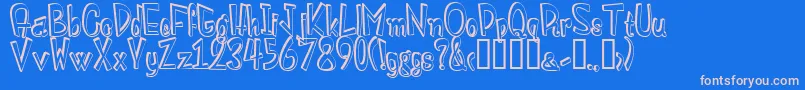 MonstroulaShadowTtDarkShadow1.0 Font – Pink Fonts on Blue Background