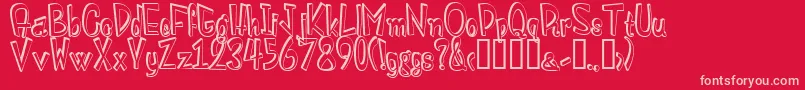 MonstroulaShadowTtDarkShadow1.0 Font – Pink Fonts on Red Background