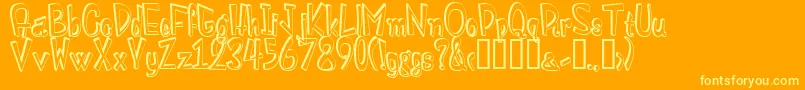 MonstroulaShadowTtDarkShadow1.0 Font – Yellow Fonts on Orange Background