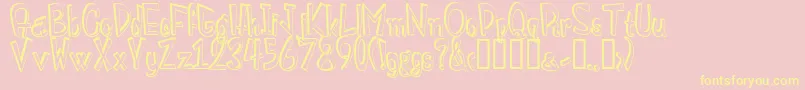 Police MonstroulaShadowTtDarkShadow1.0 – polices jaunes sur fond rose