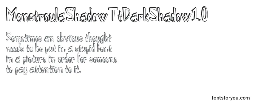 フォントMonstroulaShadowTtDarkShadow1.0