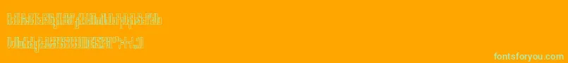 フォントEnTall – オレンジの背景に緑のフォント