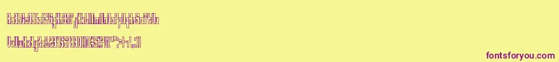 EnTall Font – Purple Fonts on Yellow Background