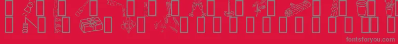 Fete Font – Gray Fonts on Red Background