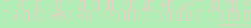 Fete Font – Pink Fonts on Green Background