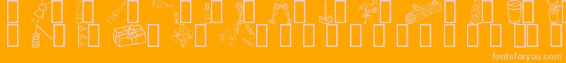 Fete Font – Pink Fonts on Orange Background